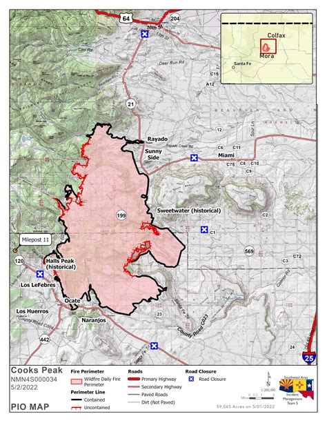 MAP Fires in New Mexico Map